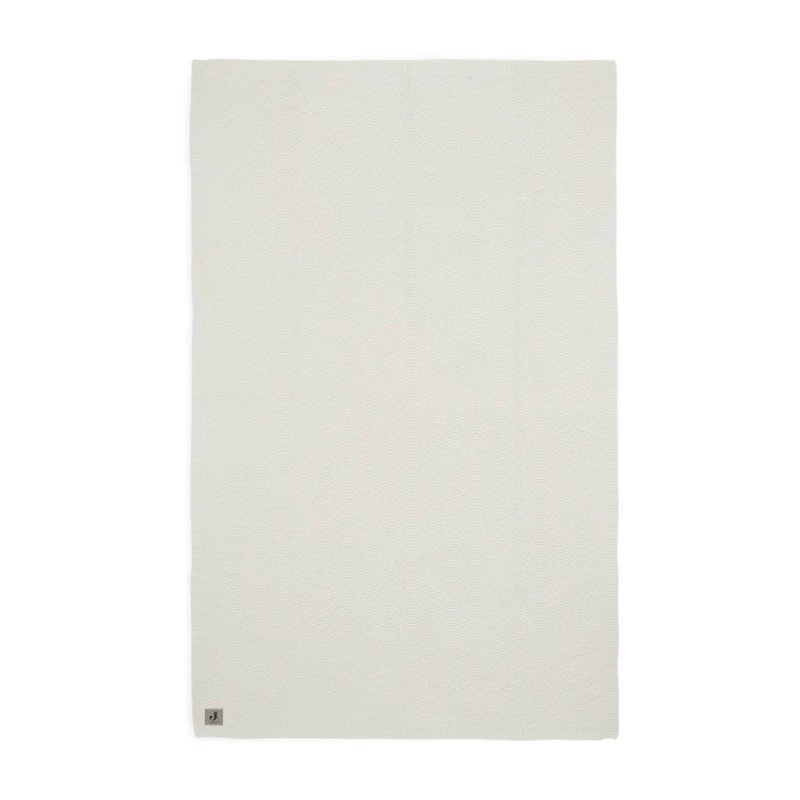Cremefarbene gestrickte Babybettdecke, 100 x 150 cm