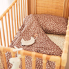 Fitted baby bed sheet 60x120cm - chestnut