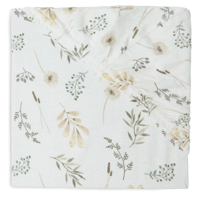 Baby bed fitted sheet 60x120cm wild flowers