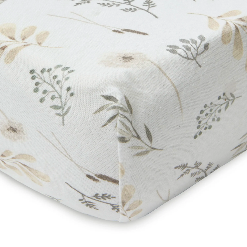 Baby bed fitted sheet 60x120cm wild flowers