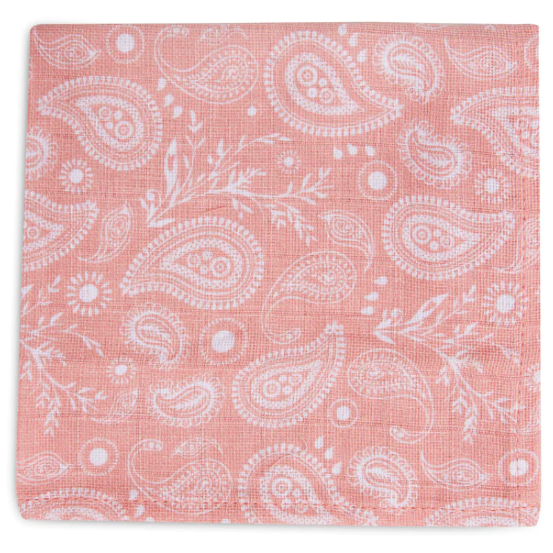 Set of 2 small swaddles - pink and white