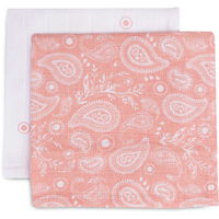 Set mit 2 kleinen Pucktüchern – rosa und weiß