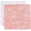 Set of 2 small swaddles - pink and white