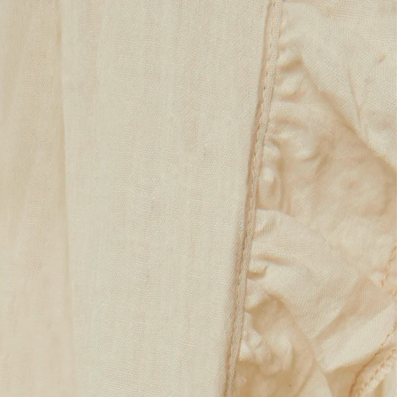Gekräuselter Betthimmel – Nougat – 245 cm
