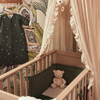 Ruffled bed canopy - nougat - 245cm
