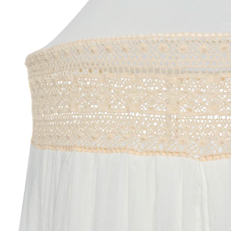 Vintage bed canopy - ivory - 245cm