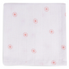 Set of 2 small swaddles - pink and white