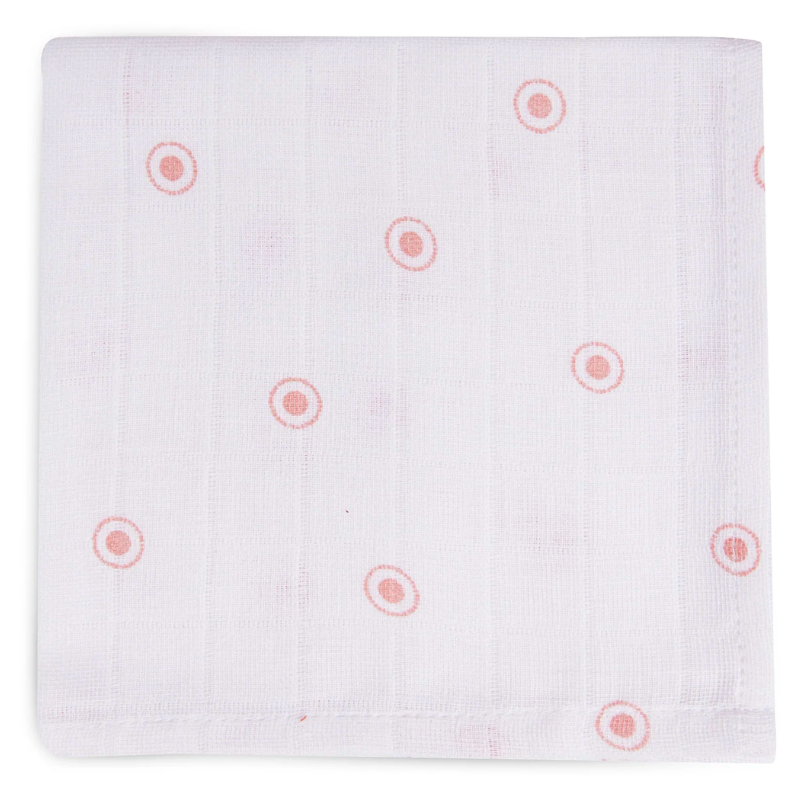 Set of 2 small swaddles - pink and white